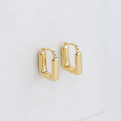 Chunky Square Hoop Earrings