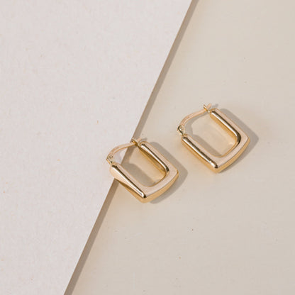 Chunky Square Hoop Earrings