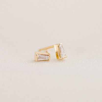 Baguette Moissanite Simple Earrings
