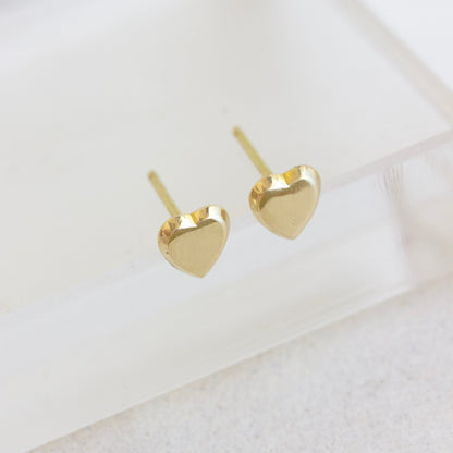 Vintage Heart Stud Earrings