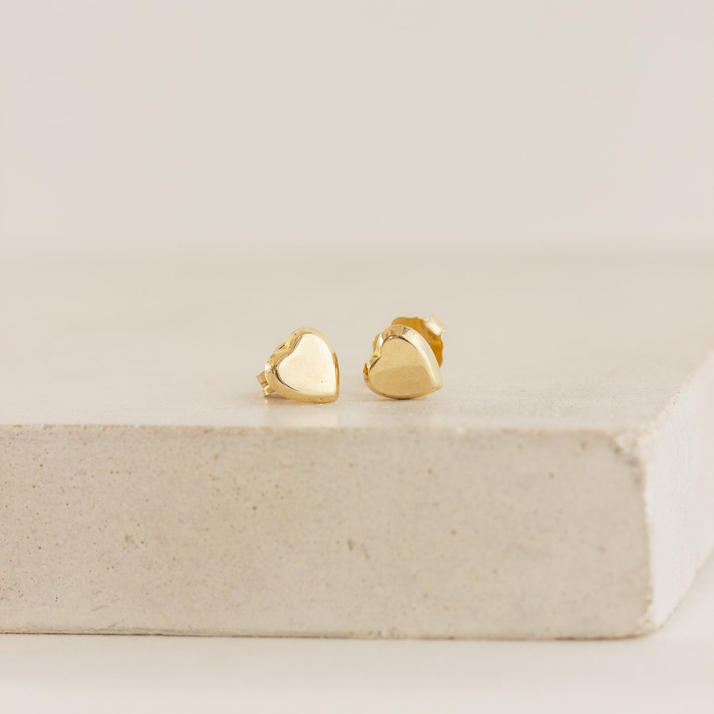 Vintage Heart Stud Earrings