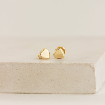 Vintage Heart Stud Earrings