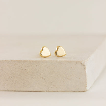 Vintage Heart Stud Earrings
