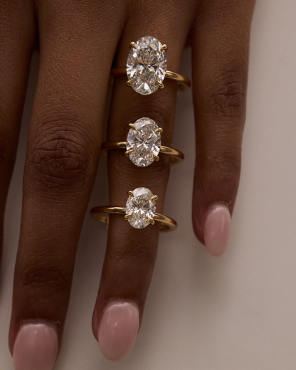 Aurelia- Oval Solitaire Style Lab Grown Diamond Engagement Ring