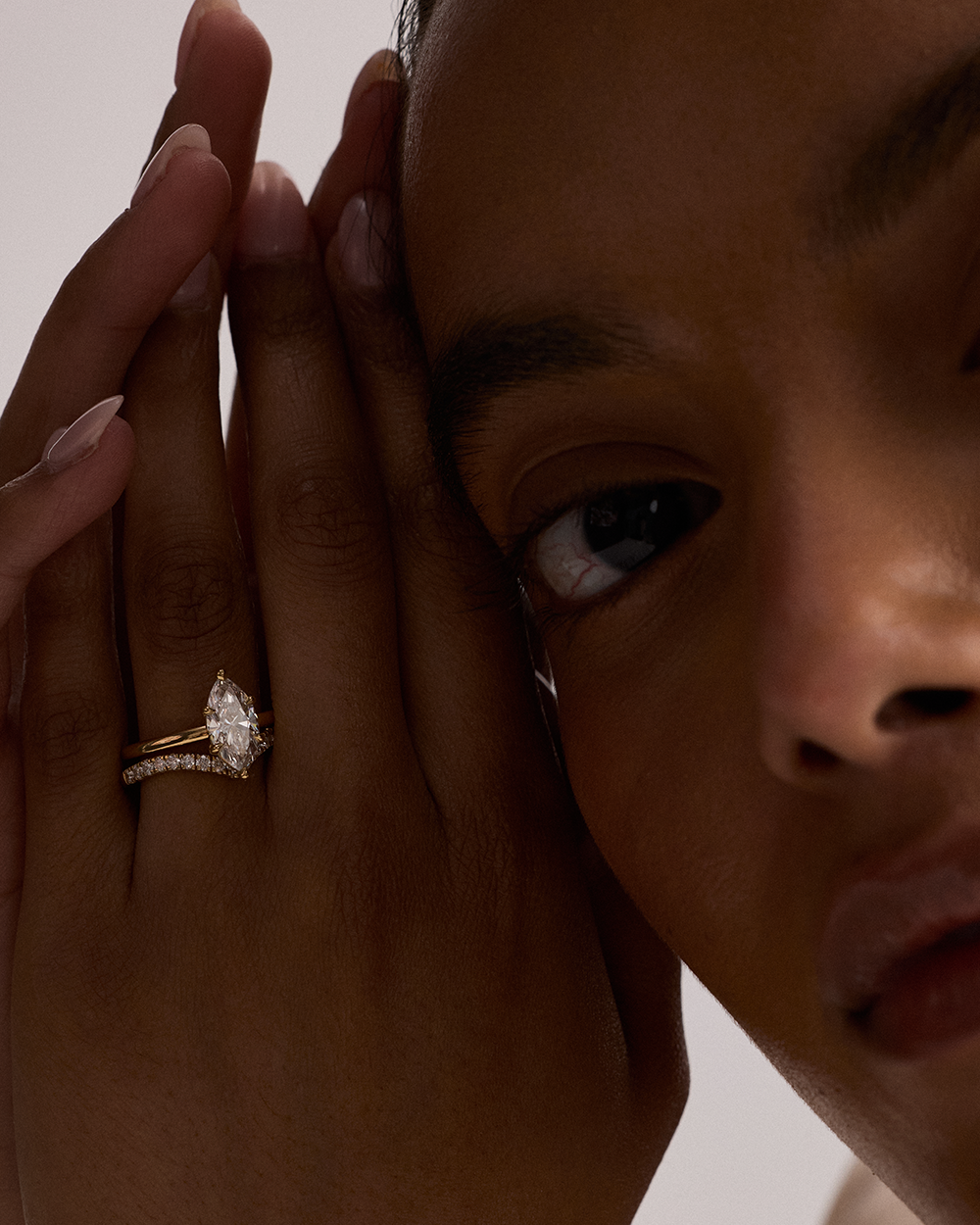 Madeleine- Marquise Solitaire Style Lab Grown Diamond Engagement Ring
