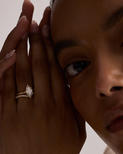 Madeleine- Marquise Solitaire Style Lab Grown Diamond Engagement Ring