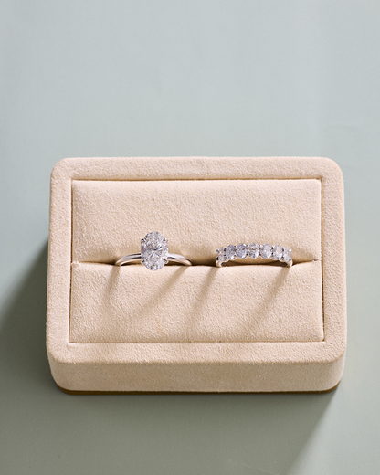 Faustine- Oval Solitaire Style Lab Grown Diamond Engagement Ring