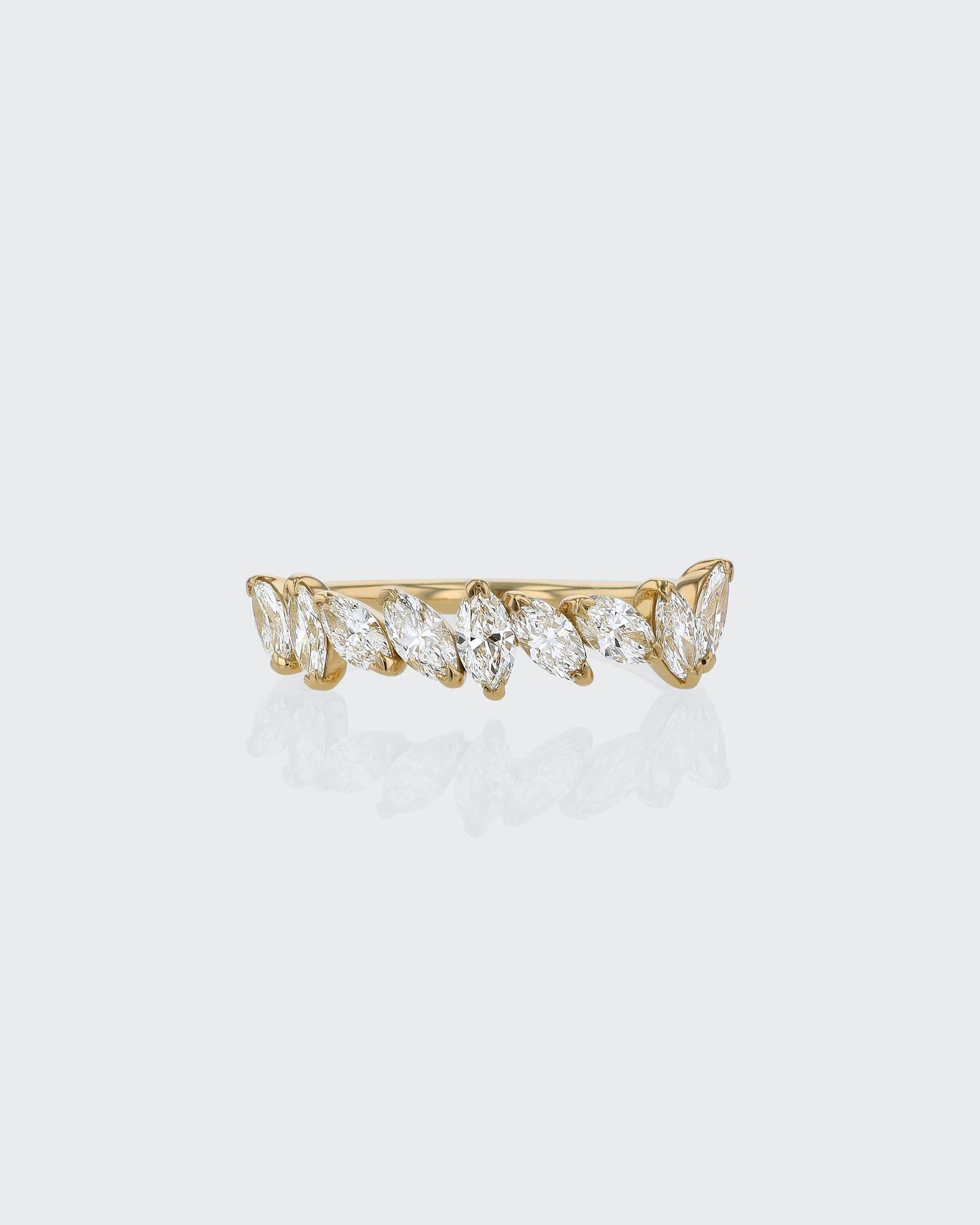 1.0 TCW Marquise EF-VVS Diamond Half  Endless Wedding Band
