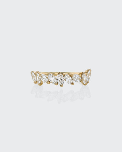 1.0 TCW Marquise EF-VVS Diamond Half  Endless Wedding Band
