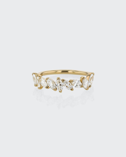 1.0 TCW Marquise EF-VVS Diamond Half  Endless Wedding Band