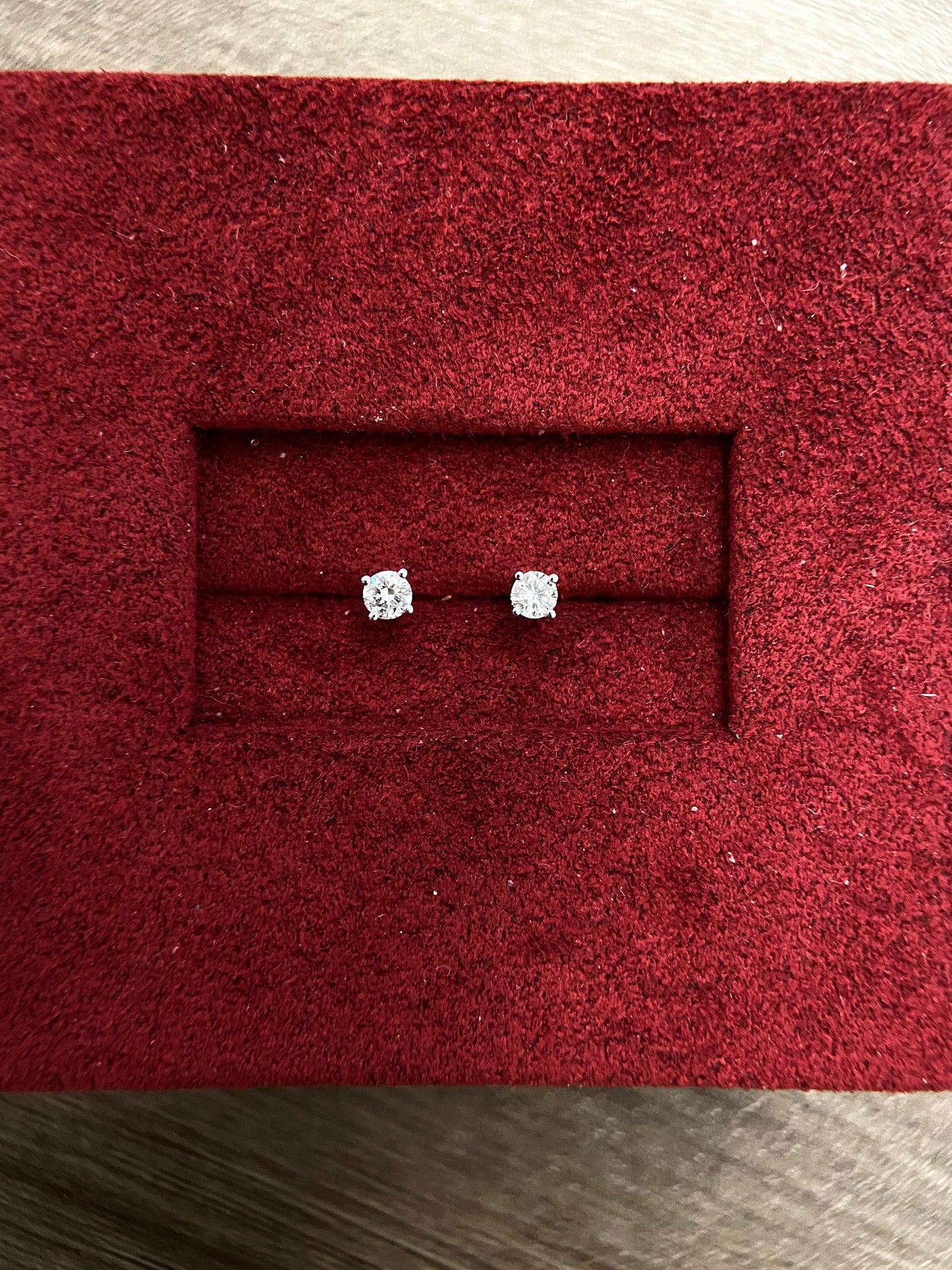 Solitaire Stud Earrings with 0.2 TCW Round Cut Moissanite