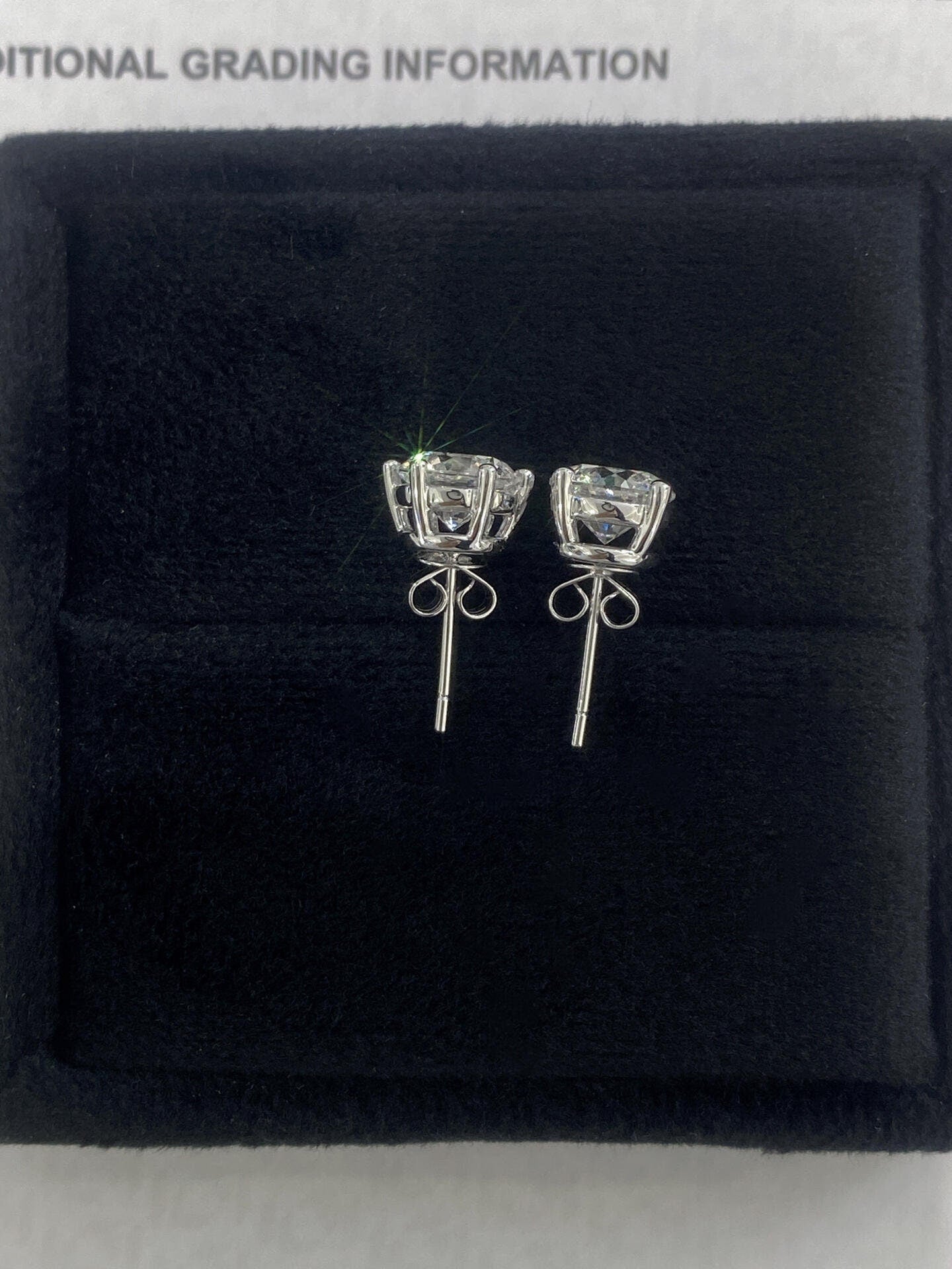 Solitaire Stud Earrings with 3.0 TCW Round Cut Moissanite