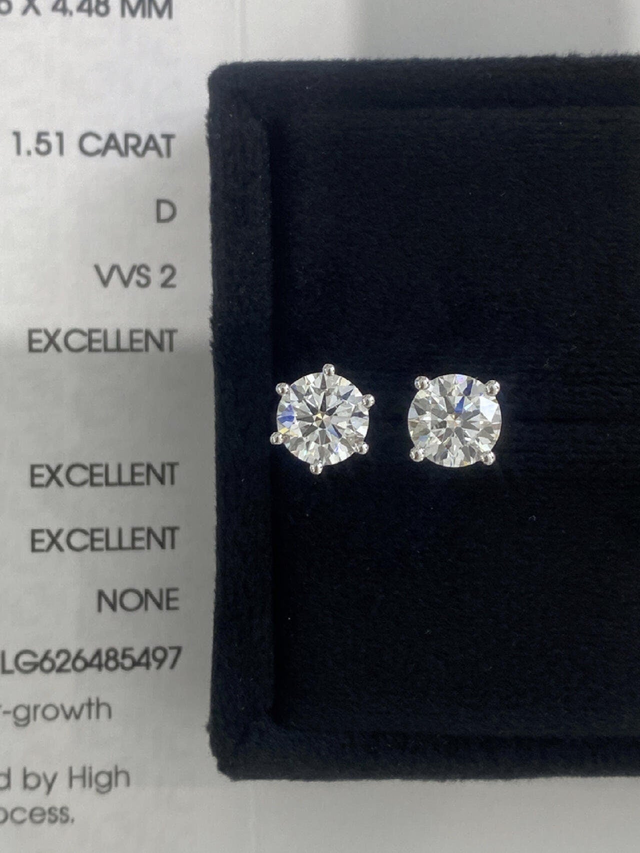 Solitaire Stud Earrings with 3.0 TCW Round Cut Moissanite