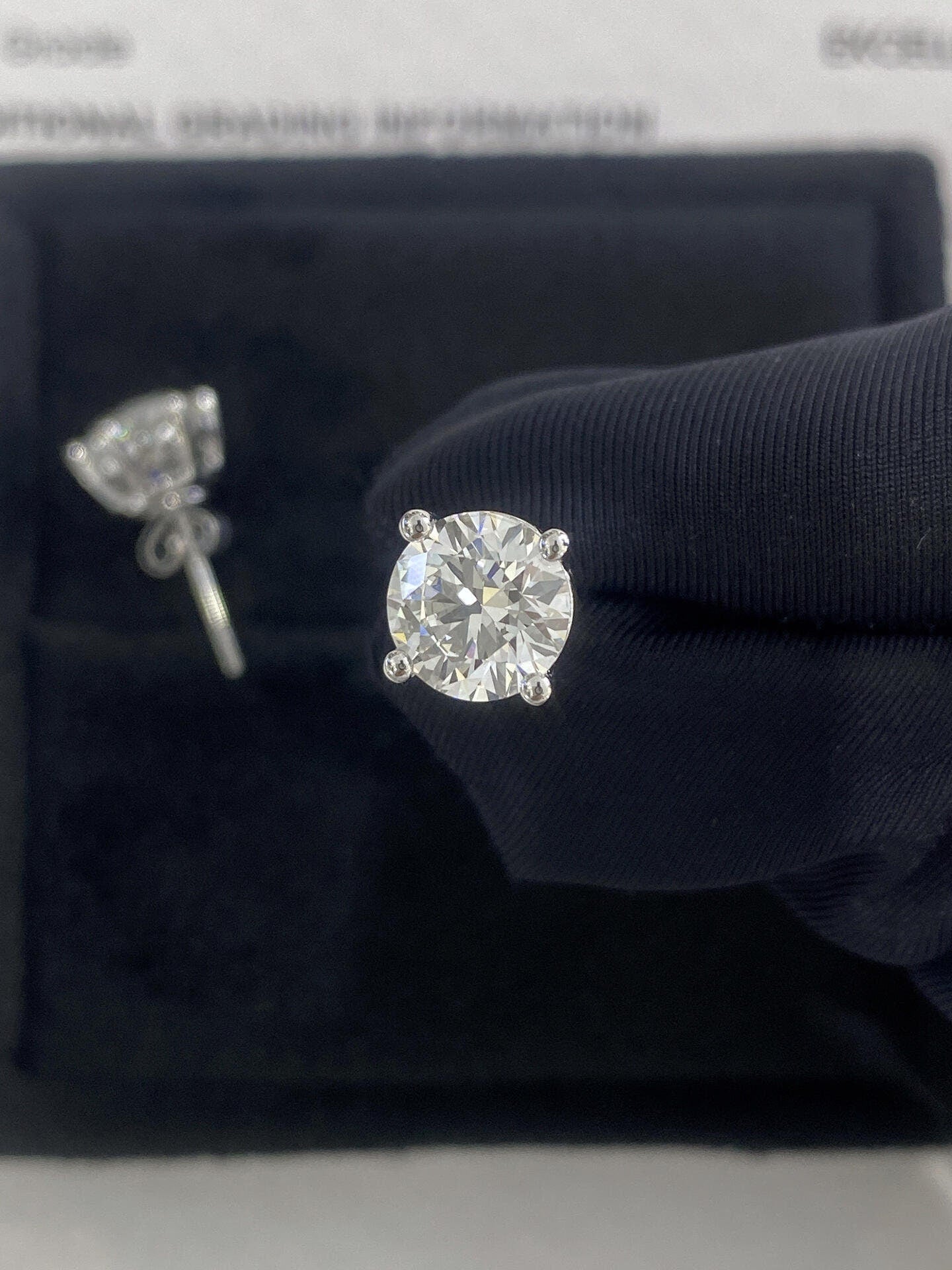 Solitaire Stud Earrings with 3.0 TCW Round Cut Moissanite