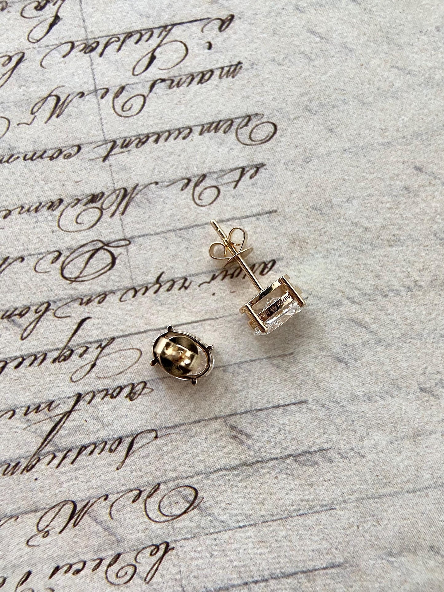 Solitaire Stud Earrings with 2.0 TCW Oval Cut Moissanite