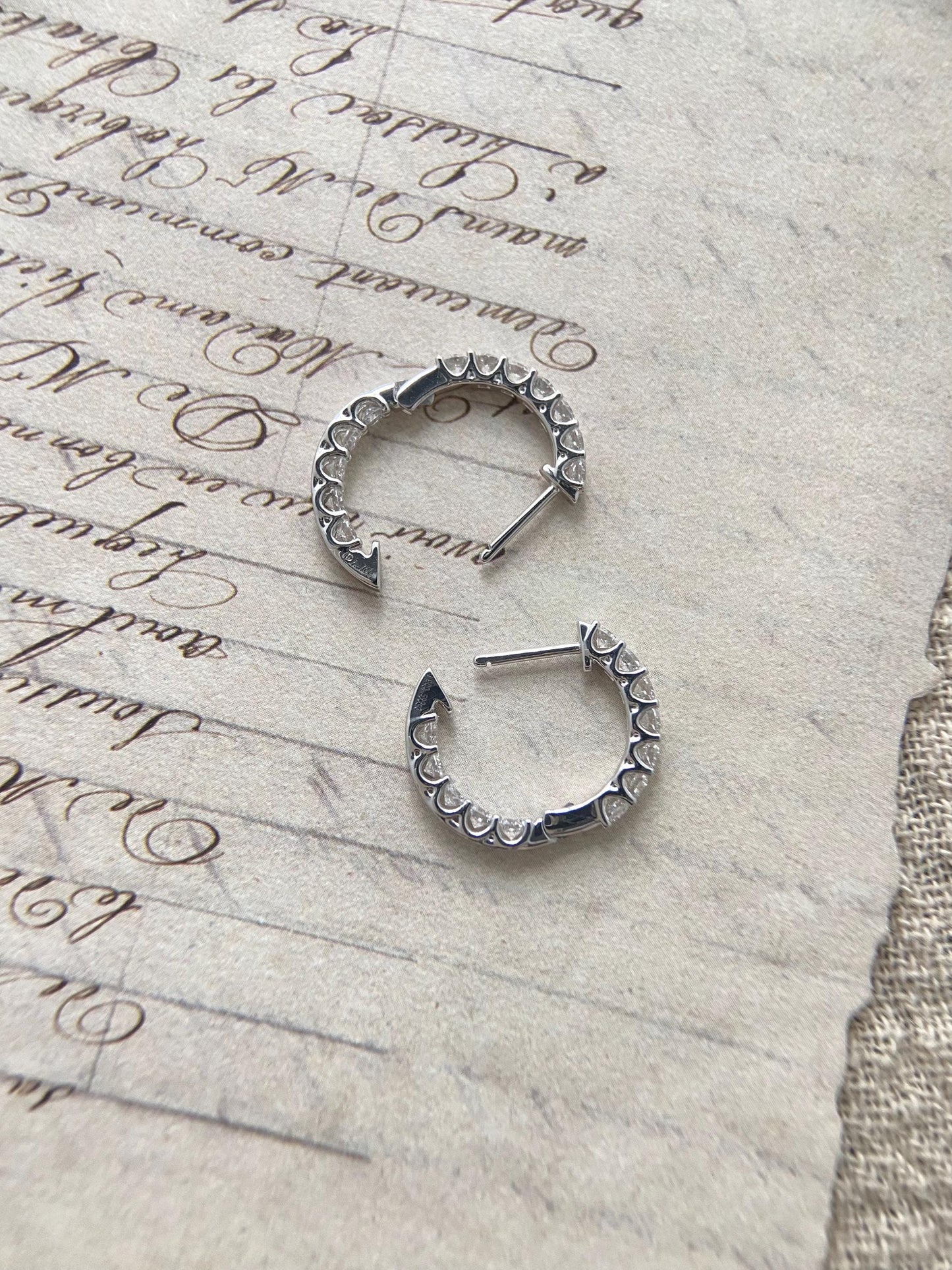 Open Circle Hoops Earrings with 1.20 TCW Round Cut Moissanite
