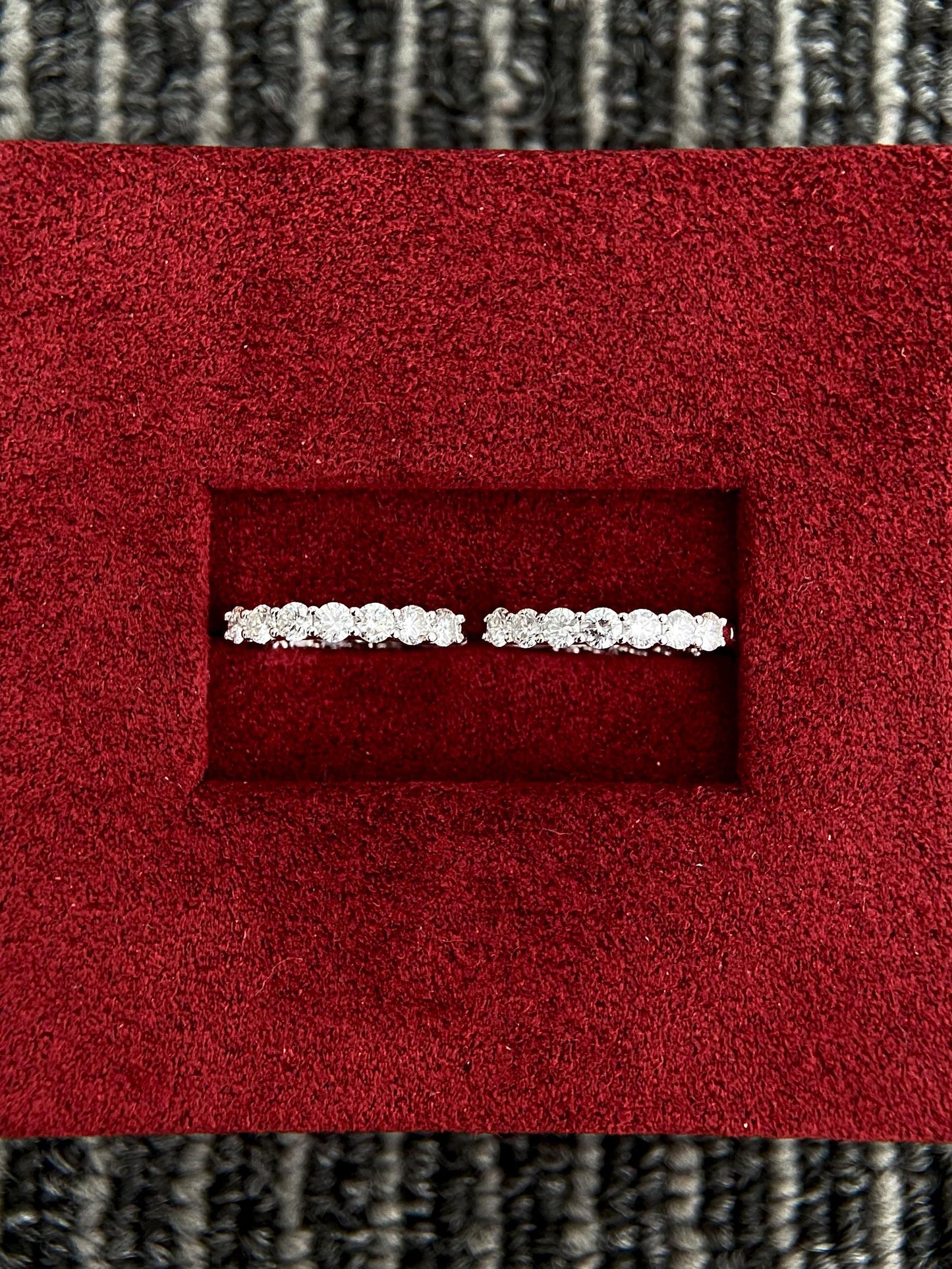 Open Circle Hoops Earrings with 1.20 TCW Round Cut Moissanite