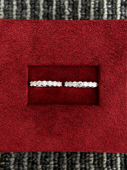 Open Circle Hoops Earrings with 1.20 TCW Round Cut Moissanite