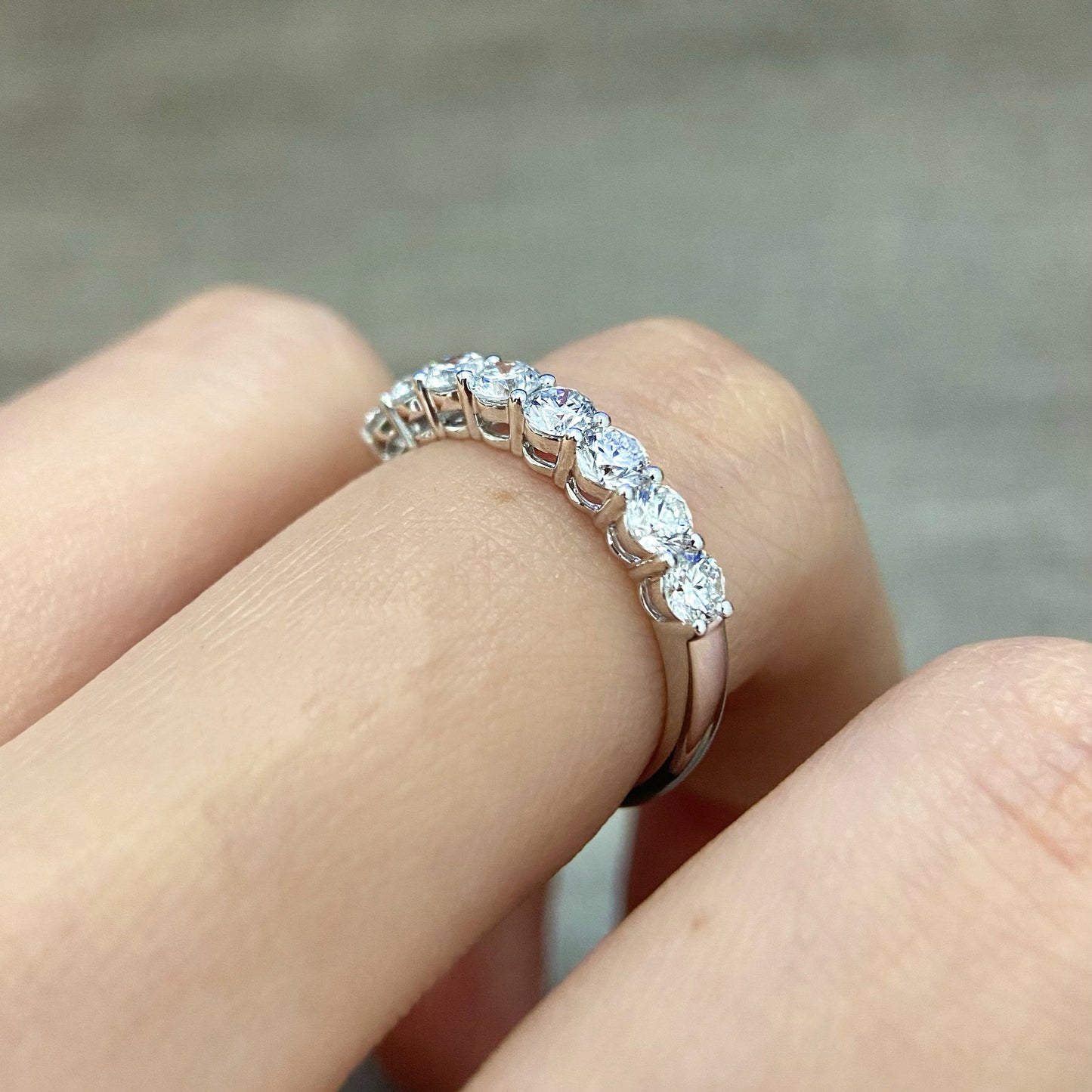 1.0 TCW Round Eternity Lab Grown Diamond Wedding Band