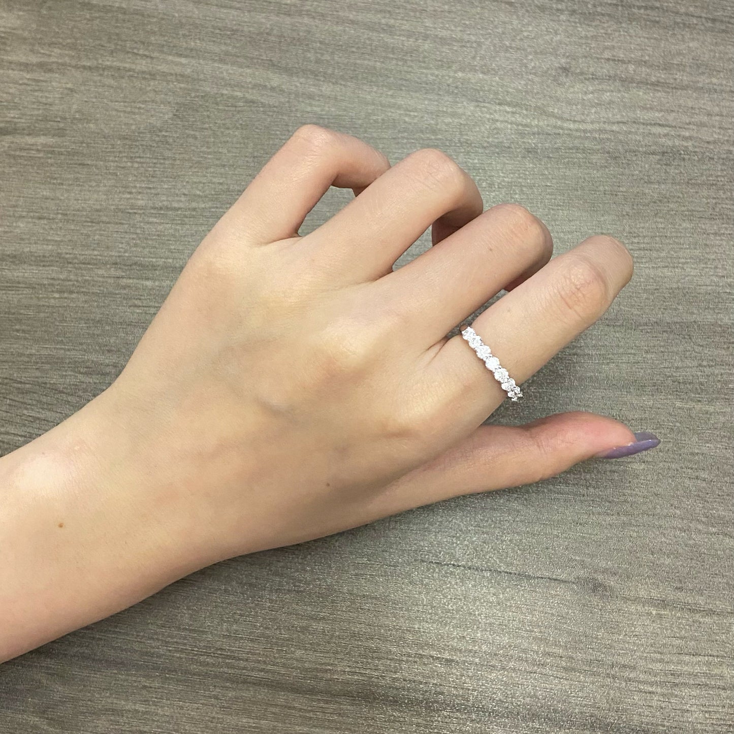 1.0 TCW Round Eternity Lab Grown Diamond Wedding Band