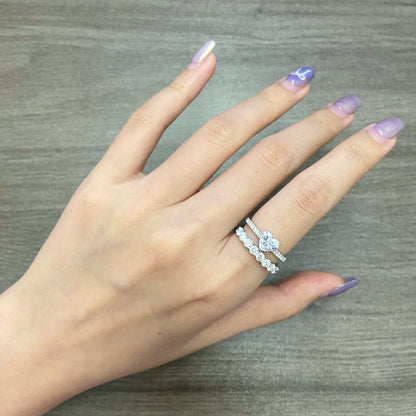 1.0 TCW Round Eternity Lab Grown Diamond Wedding Band