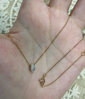 Solitaire Necklace with 0.50 TCW Oval Cut Moissanite