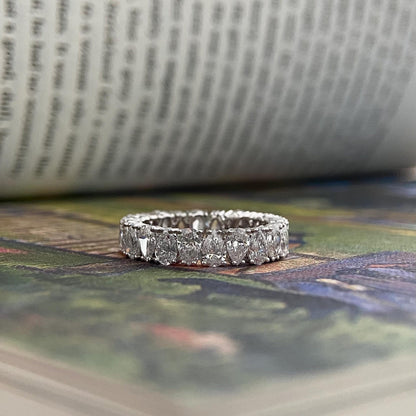 3.30 TCW Pear Full Eternity Lab Grown Diamond Wedding Band