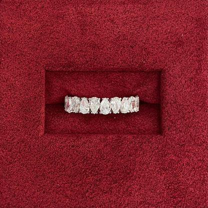 3.30 TCW Pear Full Eternity Lab Grown Diamond Wedding Band