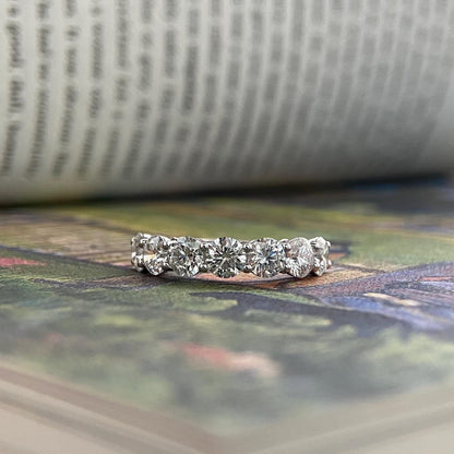 2.2 TCW Round U-shape pave Lab Grown Diamond Wedding Band