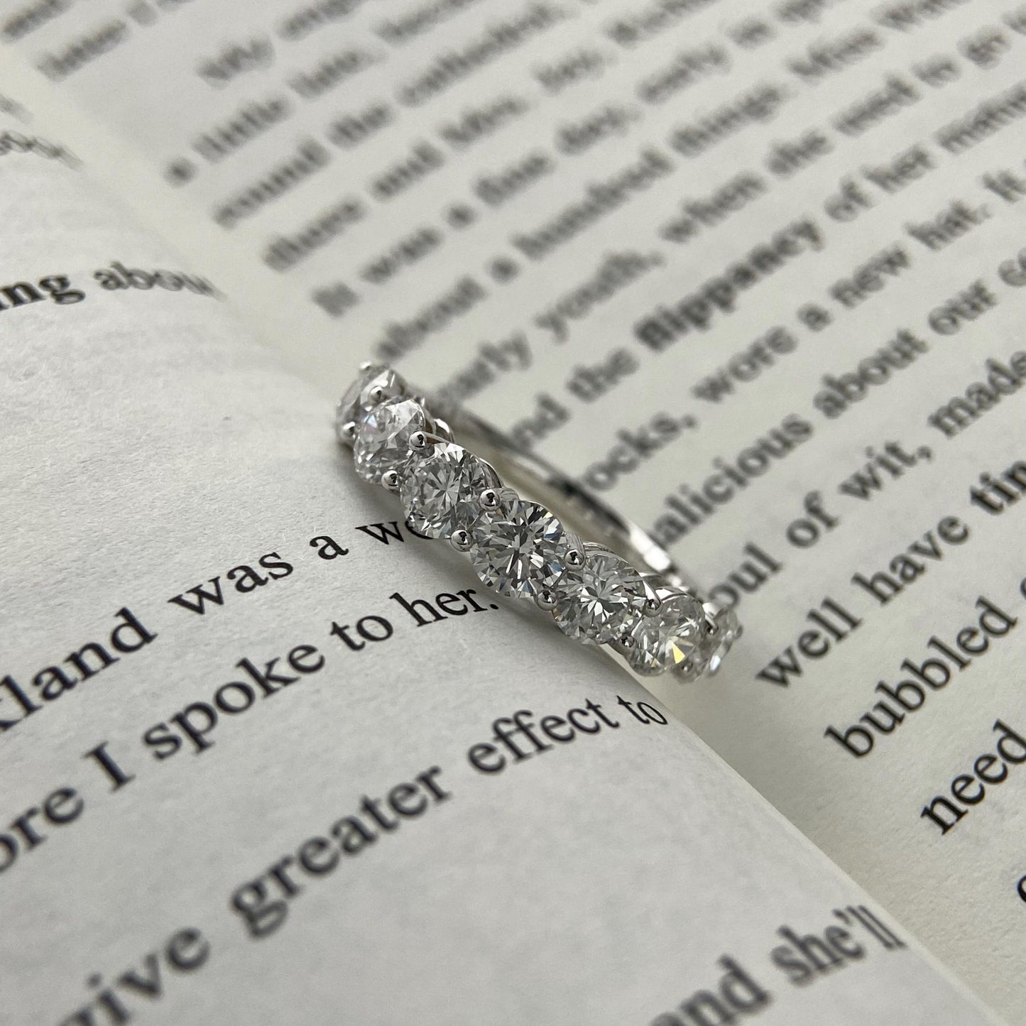 2.2 TCW Round U-shape pave Lab Grown Diamond Wedding Band