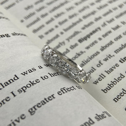 2.2 TCW Round U-shape pave Lab Grown Diamond Wedding Band