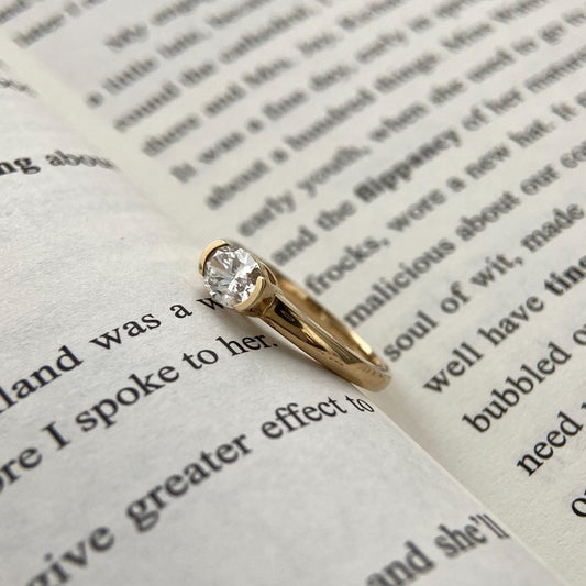 0.50 CT Oval E/VS1 CVD Diamond Solitaire Engagement Ring
