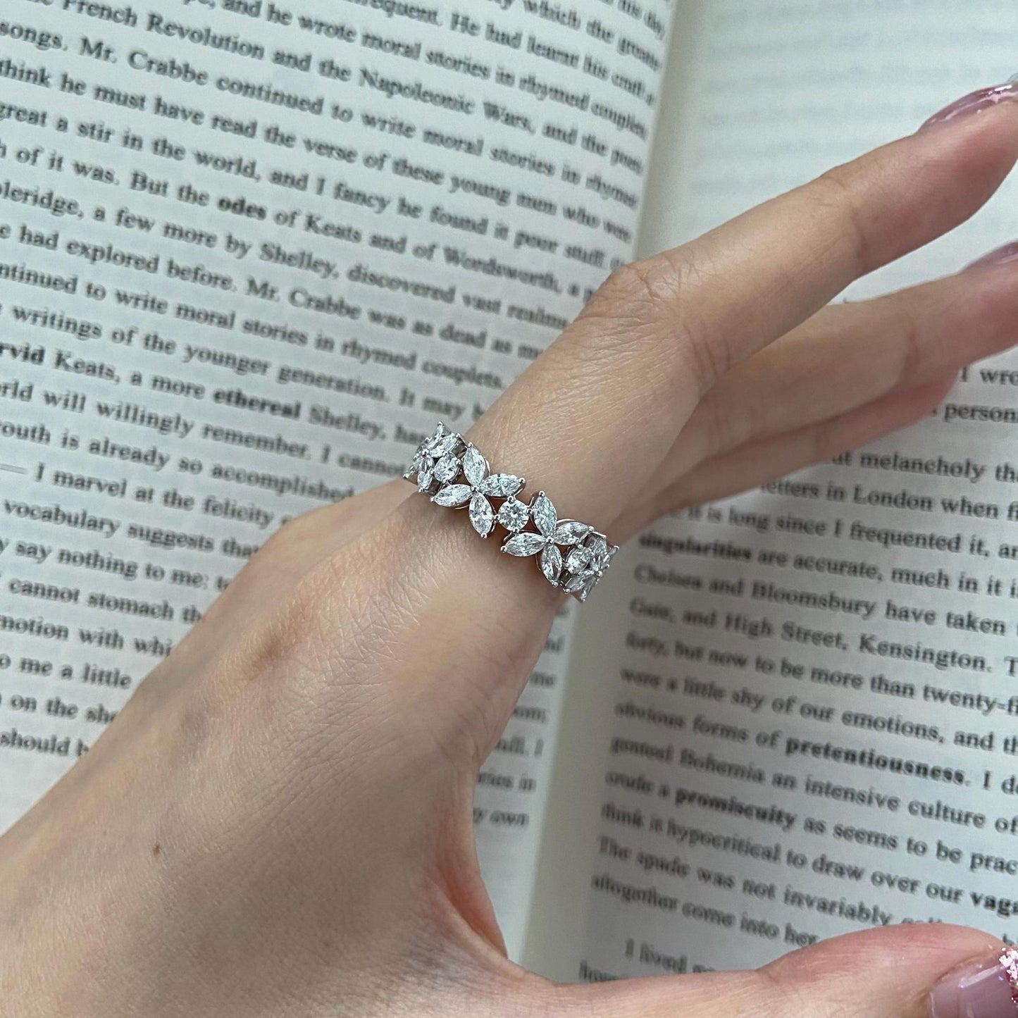 3.3 TCW Marquise & Round Victoria Lab Grown Diamond Wedding Band