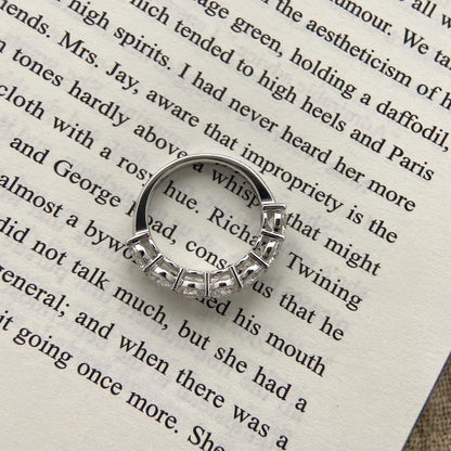 2.2 TCW Round U-shape pave Lab Grown Diamond Wedding Band