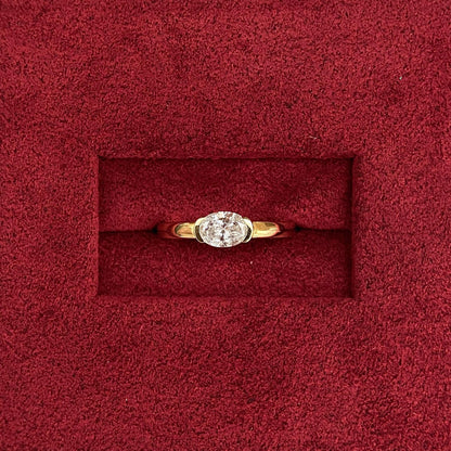 Oval cut CVD diamond solitaire engagement ring