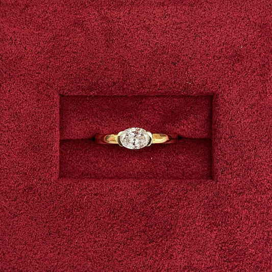 0.50 CT Oval E/VS1 CVD Diamond Solitaire Engagement Ring