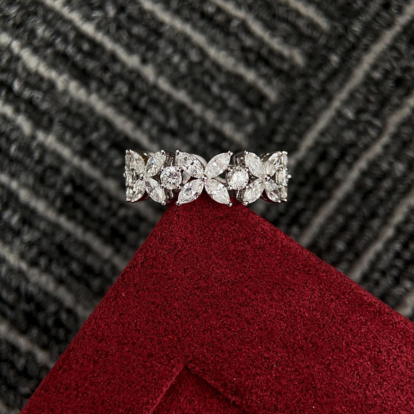 3.3 TCW Marquise & Round Victoria Lab Grown Diamond Wedding Band