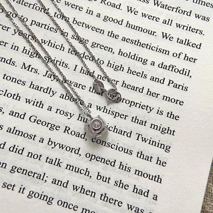 Solitaire Necklace with 1.0 TCW Round Cut Moissanite