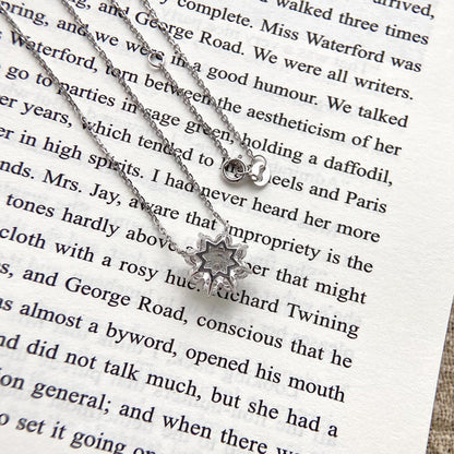 Halo Necklace with 1.0 TCW Round Cut Moissanite
