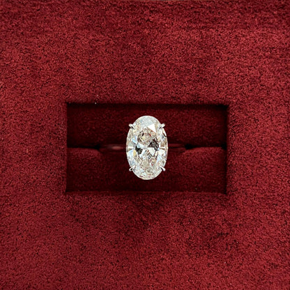 3.0 CT Oval D/VS1 CVD Diamond Solitaire Engagement Ring
