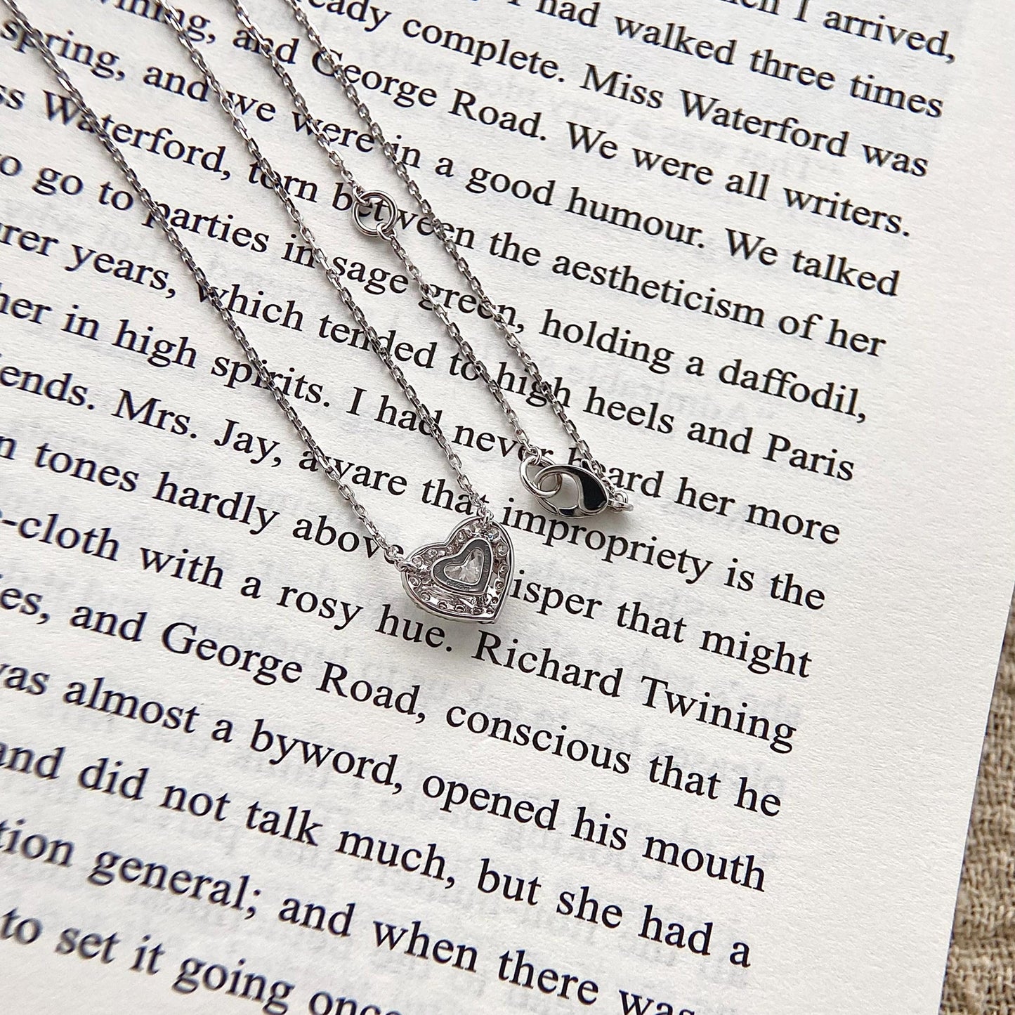 Halo Necklace with 0.5 TCW Heart Cut Moissanite