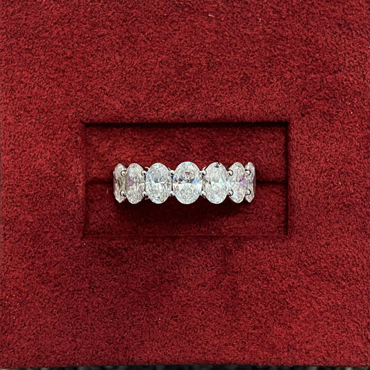 3.6 TCW Oval Eternity Lab Grown Diamond Wedding Band