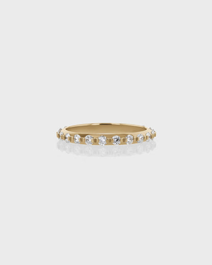 0.60 TCW Round EF-VVS Diamond Half Infinity Wedding Band