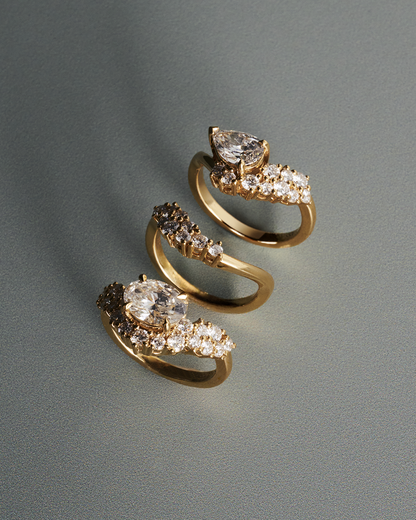 Ines- East West Oval Round Style Lab Grown Diamond Engagement Ring