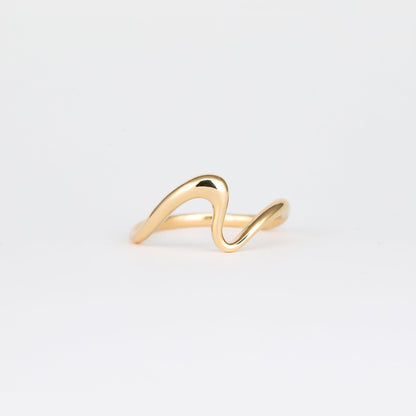 Plain Curved Unique Wedding Band