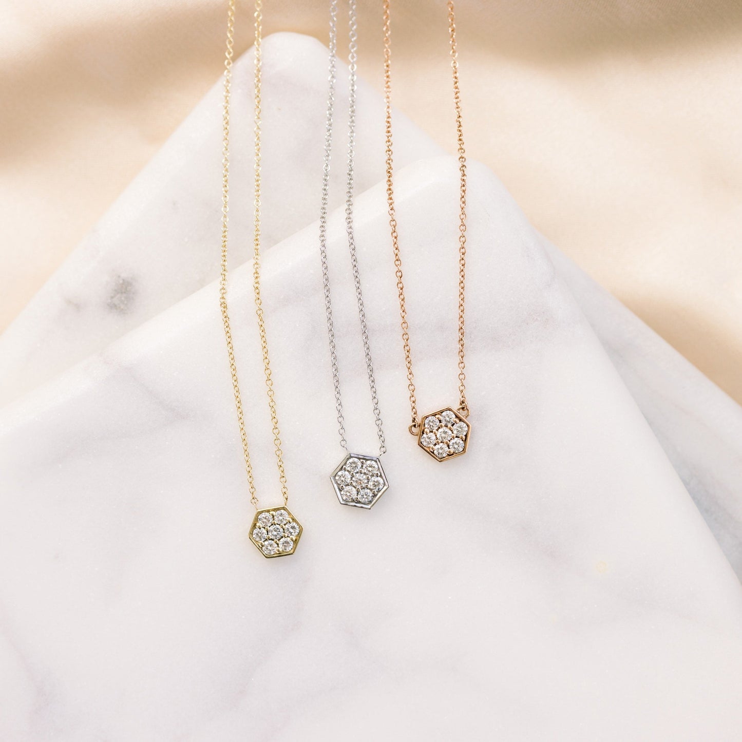 Minimalist Necklace with 0.21 TCW Round Cut Moissanite