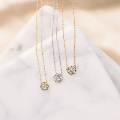 Minimalist Necklace with 0.21 TCW Round Cut Moissanite