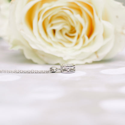Single Bezel Necklace with 0.35 TCW Cosmopolitan Round Cut Moissanite
