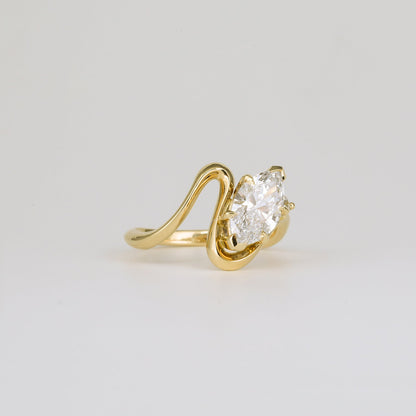 1.36- 3.50 CT Marquise Lab Grown Diamond Unique Bridal Ring Set
