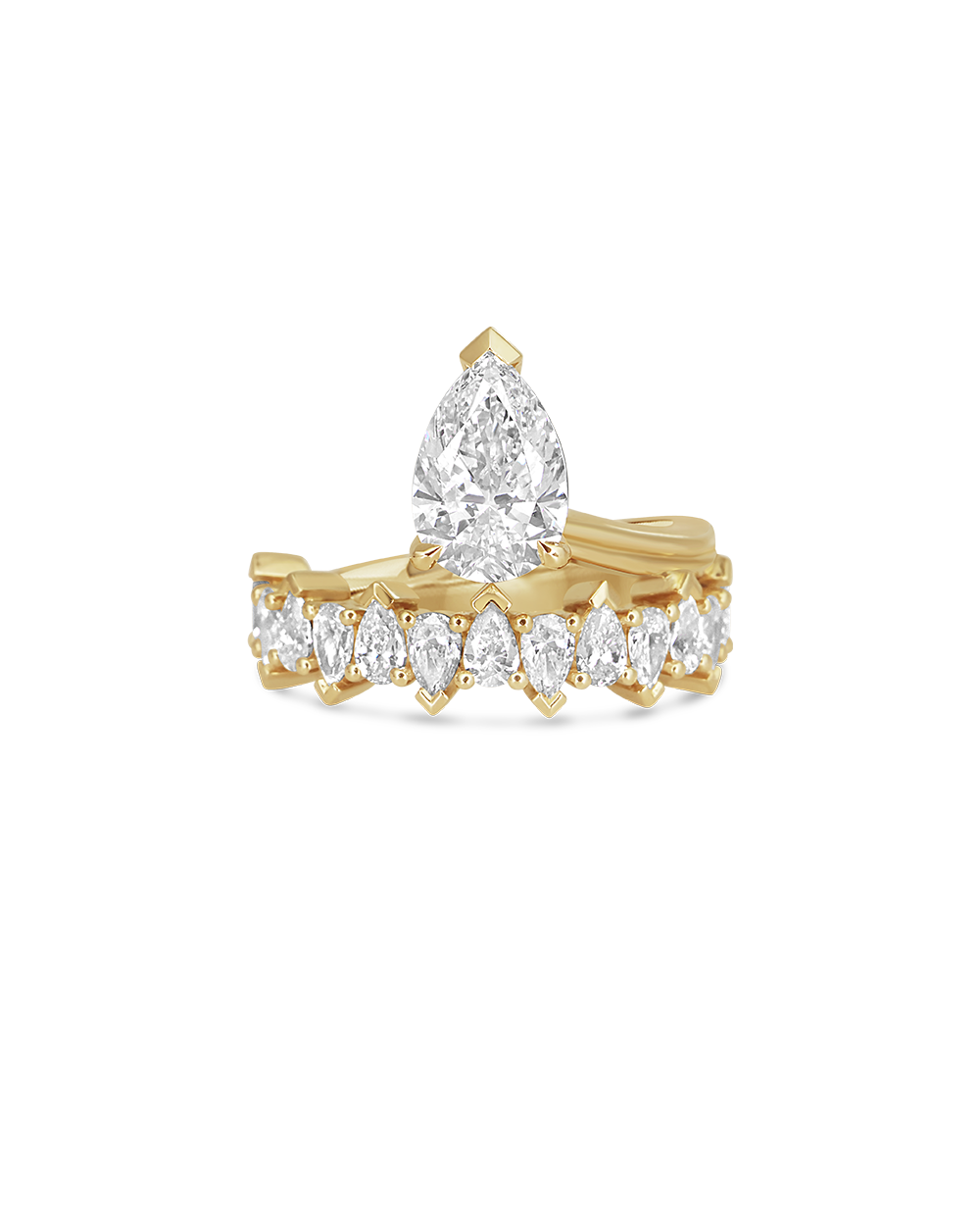 Odette- Pear Wrap Style Lab Grown Diamond Engagement Ring